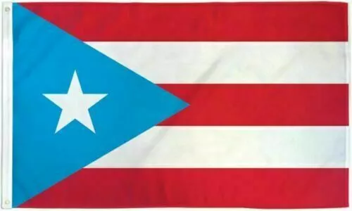 LIGHT BLUE PUERTO RICO Flag 3X5 150D NYLON Banner Indoor Outdoor Grommet