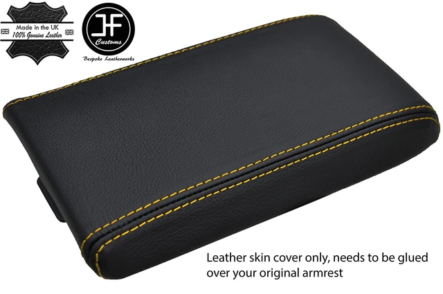 Yellow Stitch Top Grain Leather Armrest Cover Fits Nissan S15 200Sx Silvia 99-03