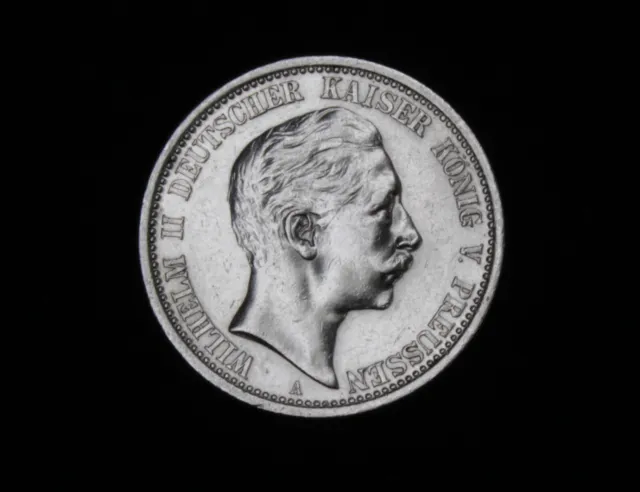 2 Mark Preussen Wilhelm II. 1906 A Silber Kaiserreich