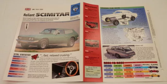 Reliant Scimitar 1964-1986 British Sports Car IMP HOT CARS Brochure