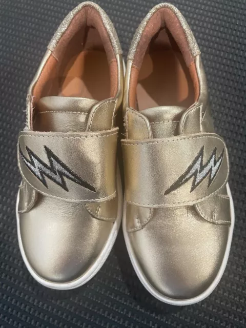 Venettini Girl Gold Shoes Size Euro 29 (US 12.5) Leather Great Condition!!