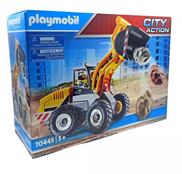 Playmobil Bagger Radlader Baustellen Fahrzeu City Action Schauffel-Bagger  70445