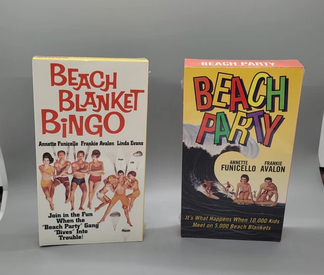 BEACH BLANKET BINGO & Beach Party VHS Tapes New Factory Sealed 10.50