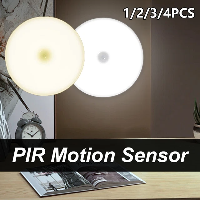 8LED MOTION SENSOR Light PIR USB Wireless Wall Cabinet Stair Night Lamp ...