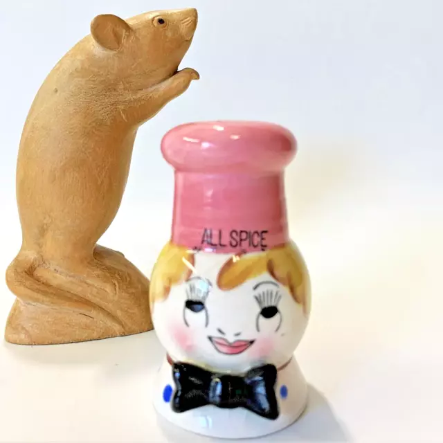 Retro Vintage - Ceramic Chef ALL SPICE  Shaker - Japan  Add, Replace, Collect