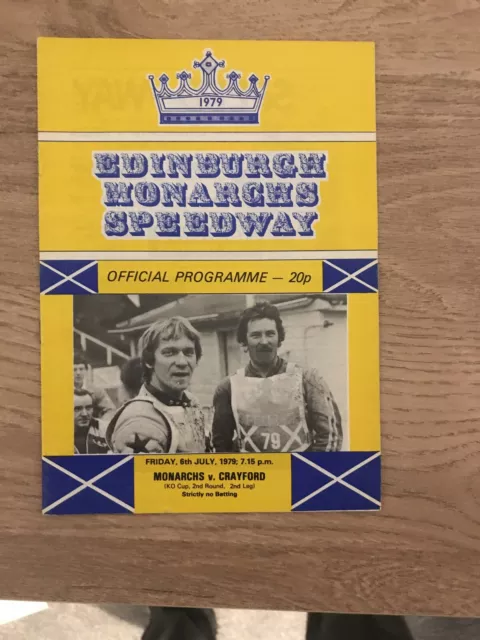 Edinburgh V Crayford Speedway Programme 06/07/79