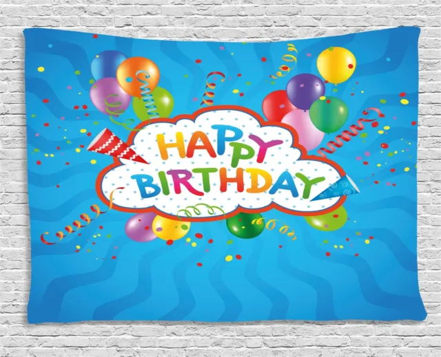 Retro Birthday Tapestry Wall Hanging Art Bedroom Dorm 2 Sizes Available