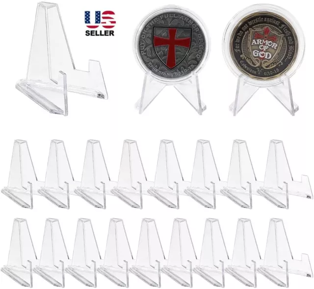 10PCS Trading Card Stands Small Size Most Durable Display Cards Coins Holder USA