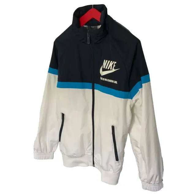 Nike Unisex giacca blu bianca abbigliamento sportivo tuta età 10 - 12 anni