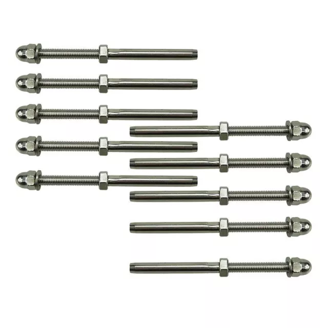 Threaded Terminal Stud End,Stainless Steel Stair Railing,for 1/8 inch Cable7874