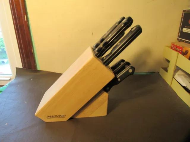 Professional Kitchen Knife Set 7 Piece Stainless Steel Sharp with Wooden Block