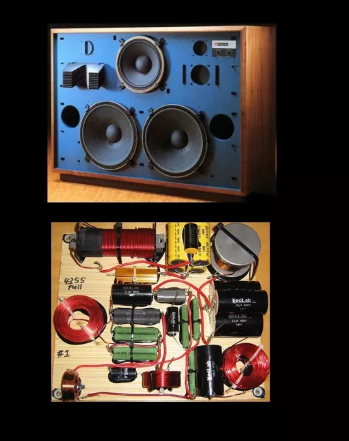 JBL 4355  crossover upgrade -single amp input- 4-way design - built to schematic