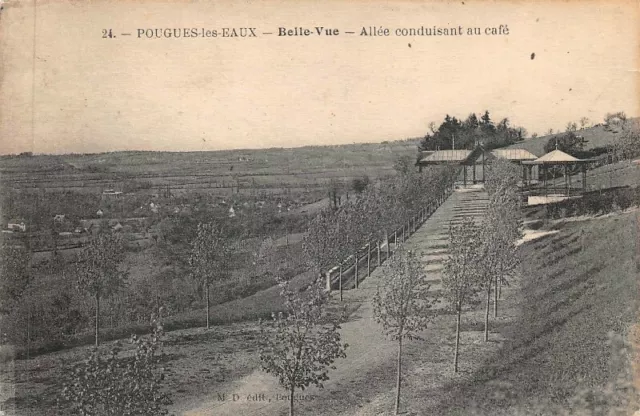POUGUES-les-EAUX - Belle-vue - Allée conduisant au café