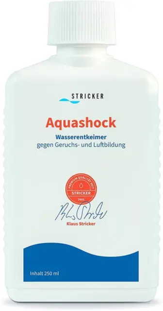 Cama de agua Aquashock desinfectante tratamiento de agua desgermante 250 ml
