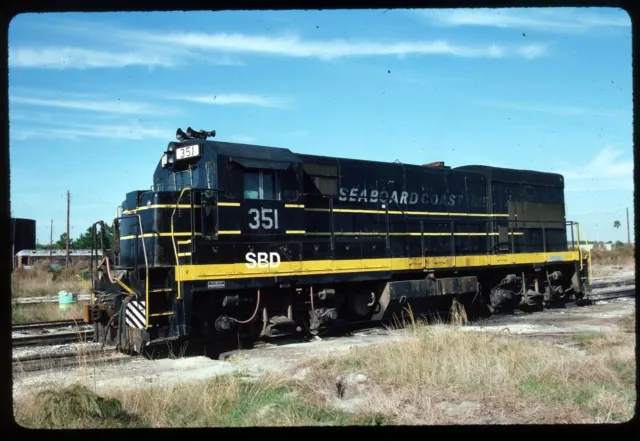 Original Rail Slide - SBD Seaboard Coast Line 351 Sanford FL 12-21-1985