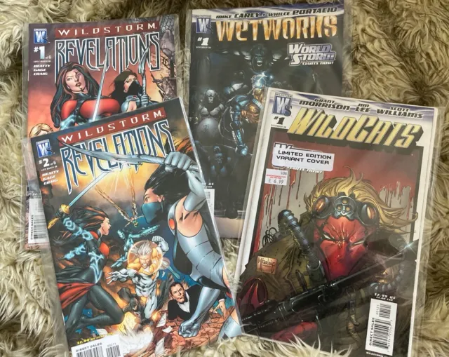Wildstorm comics. Revelations 1-2, Wetworks #1, Wildcats #1 limited edition covr