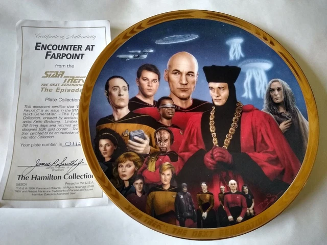 Star Trek Next Generation The Episodes Plate Collection Encounter at Farpoint