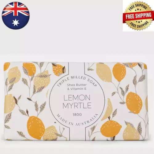 Lemon Myrtle Triple Milled Bar Soap 180g - Shea Butter & Vitamin E Triple-milled