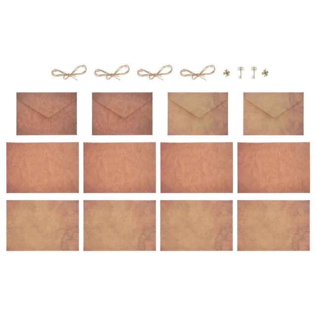2 Sets Anzug Altes Scrapbooking-Papier Kraftpapier Briefumschläge Nostalgie