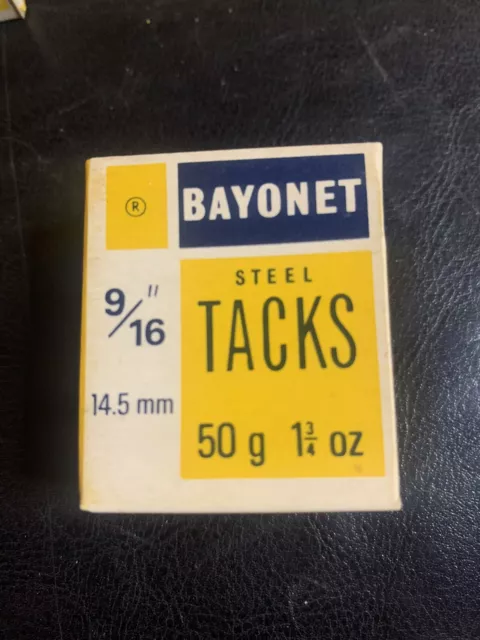 Vintage Bayonet Steel Tacks 9/16” 14.5M