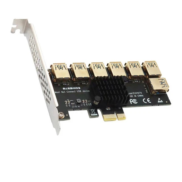 Add On PCI-Express  Card PCI-E 1X to 7 External 16X USB3.0 PCI-e Adapter