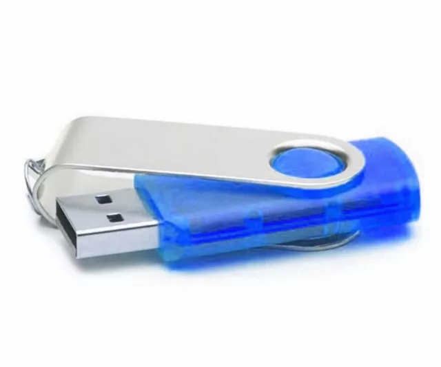 UNIREX Azul Marino USB Pegar Swivel 1GB Hasta 128GBY 4 Bügelfarben a Elegir