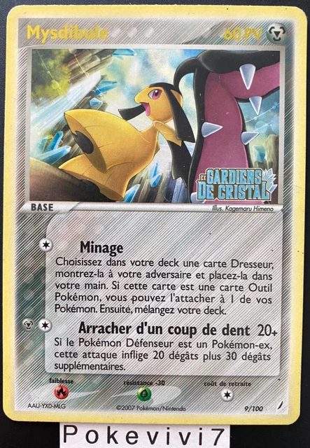 Pokemon Card MYSDIBULE 9/100 Holo REVERSE Block EX Crystal Keepers FR