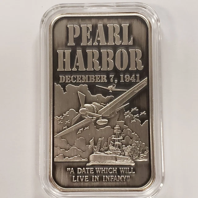 1 OZ .999 Silver Bar - St Louis Mint Cody Duncan - Pearl Harbor