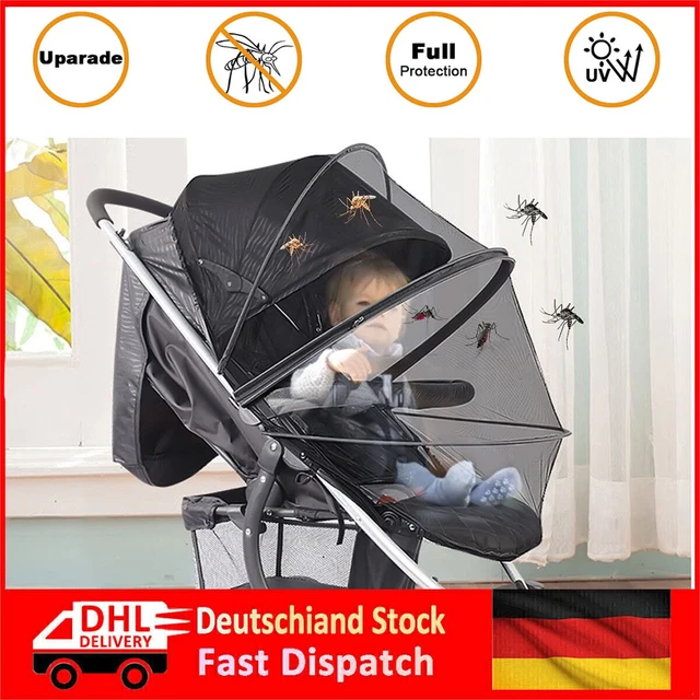 Insektenschutz für Kinderwagen Baby Moskitonetz Reisebett Buggy Mückenschutz