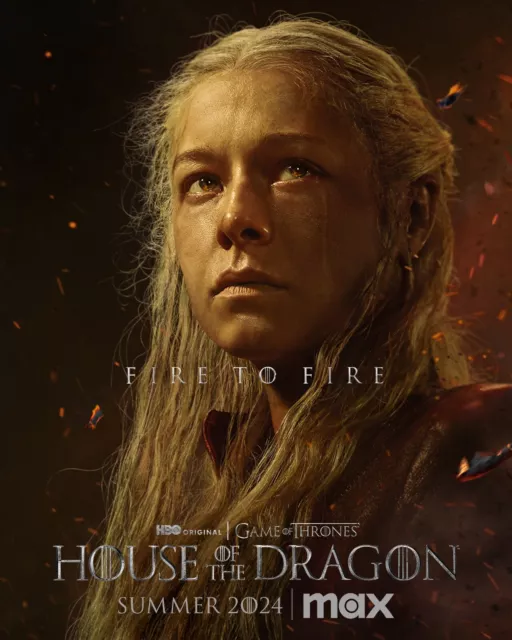 Game of Thrones Art Print Promo Poster HBO House of the Dragon Season 2 Gift