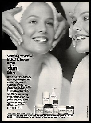 1993 Paul Mitchell DeJoria SkinCare System Vintage PRINT AD Cosmetics B&W 1990s