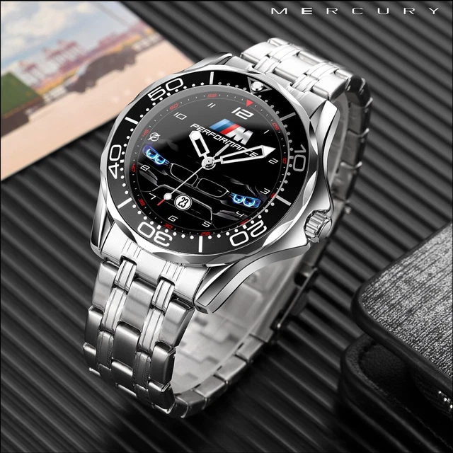 Orologio Da Polso, Unisex, AMG, Essentials, Nero / Antracite / Rosso, Acciaio Inossidabile / Titanio / Gomma, B66959852
