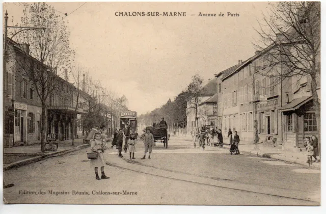 CHALONS SUR MARNE - Marne - CPA 51 - Tramway - Avenue de Paris