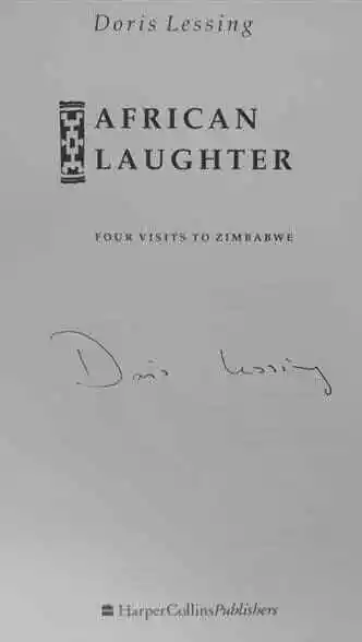 Doris Lessing AFRICAN LAUGHTER Erstausgabe signiert 2