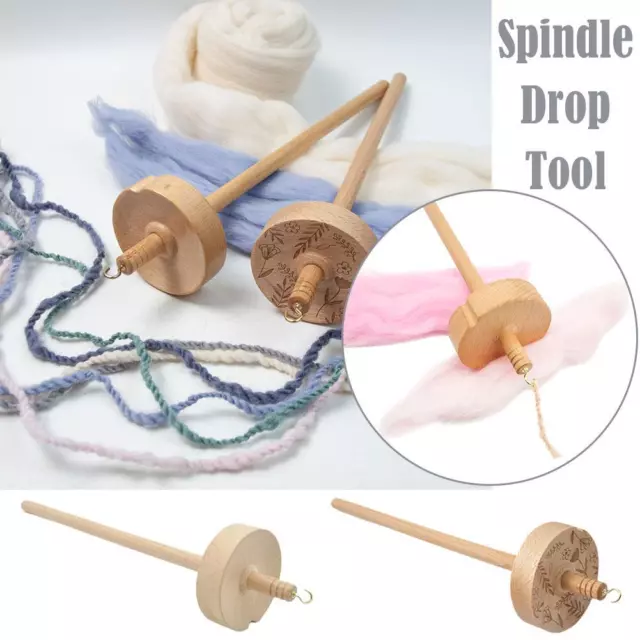 Drop Spindle Whorl Yarn Spin Hand Carved Wooden Tool HOT Sewing Accessories J2S2
