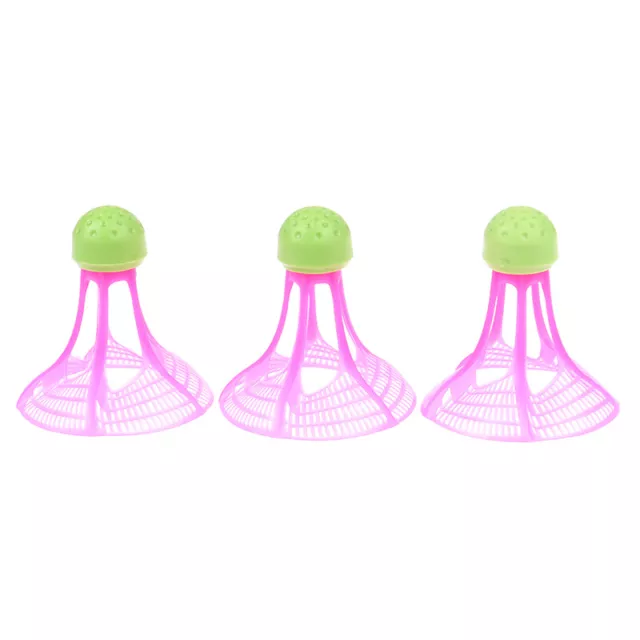 3Pcs Windproof Nylon Badminton Outdoor Anti-Wind Plastic Training B.YH