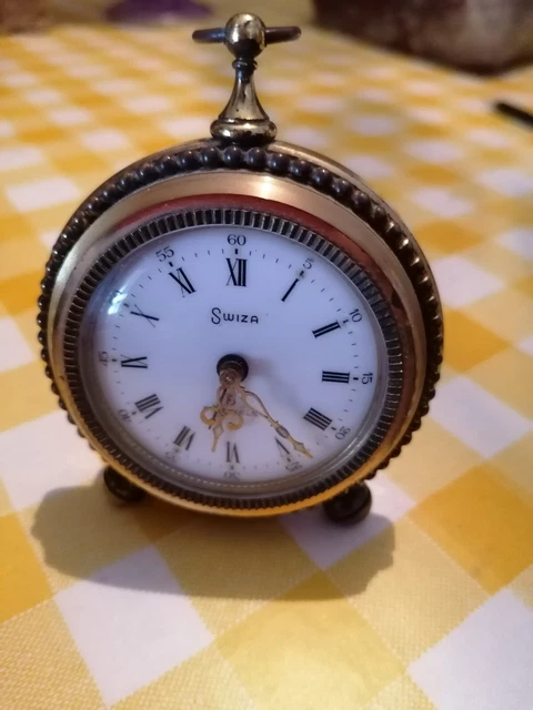 Orologio Sveglia Swiza Jewelsswiss Made Anni 50/60