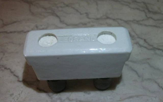 Ancien Fusible en Porcelaine Legrand 25 Ampères avec Fil 25A