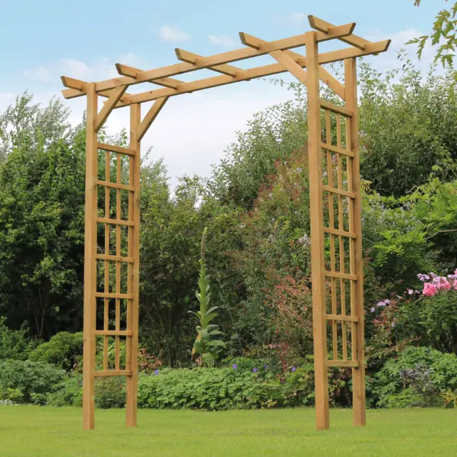 Wooden Adjustable Garden Arch Zest Outdoor Colwyn Arch