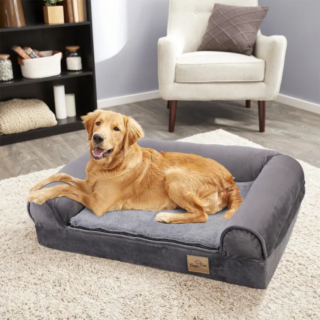 Waterproof Large Dog Bed Memory Foam Sofa Relieve Tiredness Cozy Pet Mattress US 2