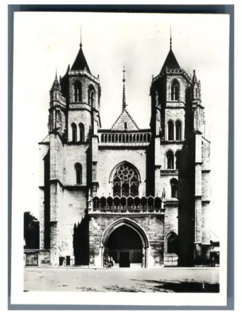 France, Dijon, Eglise St. Benigne Vintage print. Tirage argentique  5x8  C