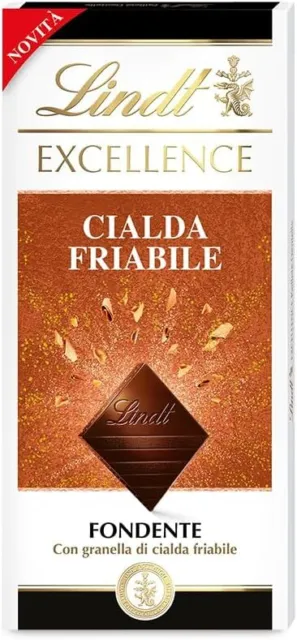 Lindt Excellence Tavoletta di Cioccolato Fondente con Cialda Friabile, Formato 1