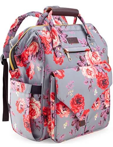 DIAPER BAG Nappy Backpack Waterproof Maternity Large Capacity Floral By KAOME