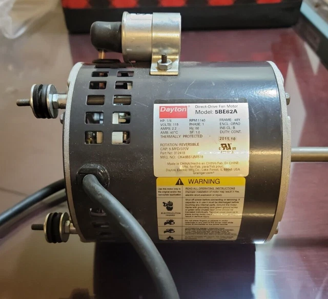(New) Dayton 5Be62 Motor,Psc,1/6 Hp,1140 Rpm,115V,48Y,Oao
