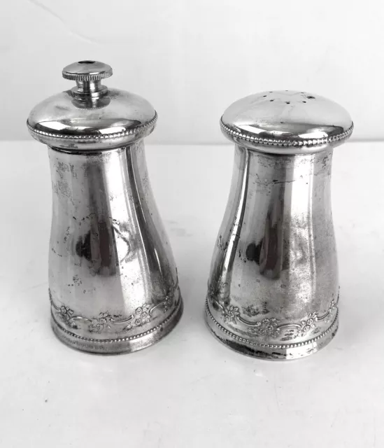 Gorham Sterling 1806 Salt Shaker & Pepper Mill Peugeot Grinder, Vintage Beauty