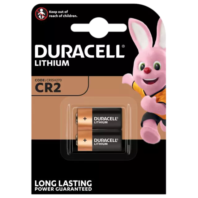 Duracell CR2 Lithium Photo Batteries DLCR2 ELCR2 CR15H270 x 2 **Long Expiry**