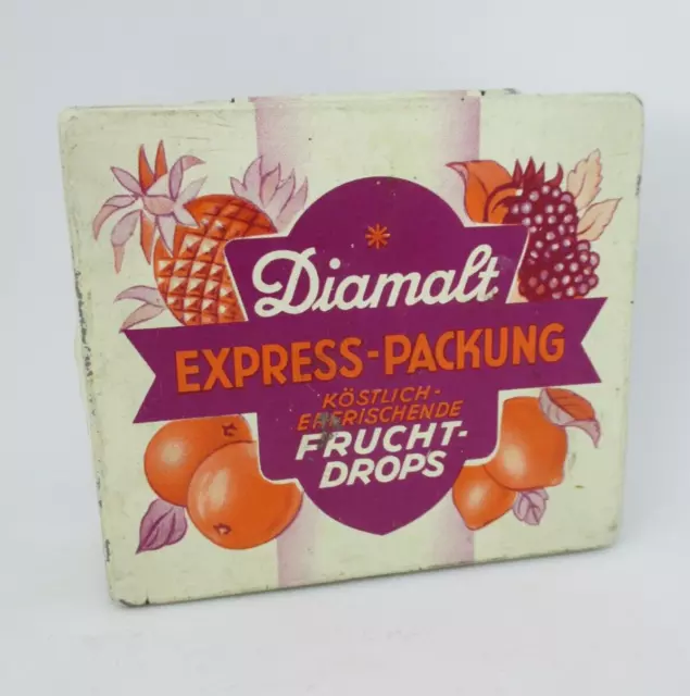 Alte Diamalt A.G. München Frucht - Drops Reklame Blechdose