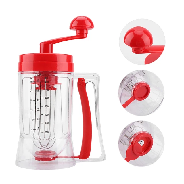 Manual Batter Pancake Dispenser Mixer Hand-Held Cupcake Blender Baking Tool Set