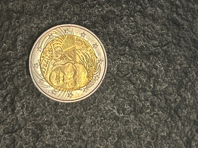 PIÈCE RARE DE 2 euros Simone Veil 1975 (1927-2017) Très bon état. EUR