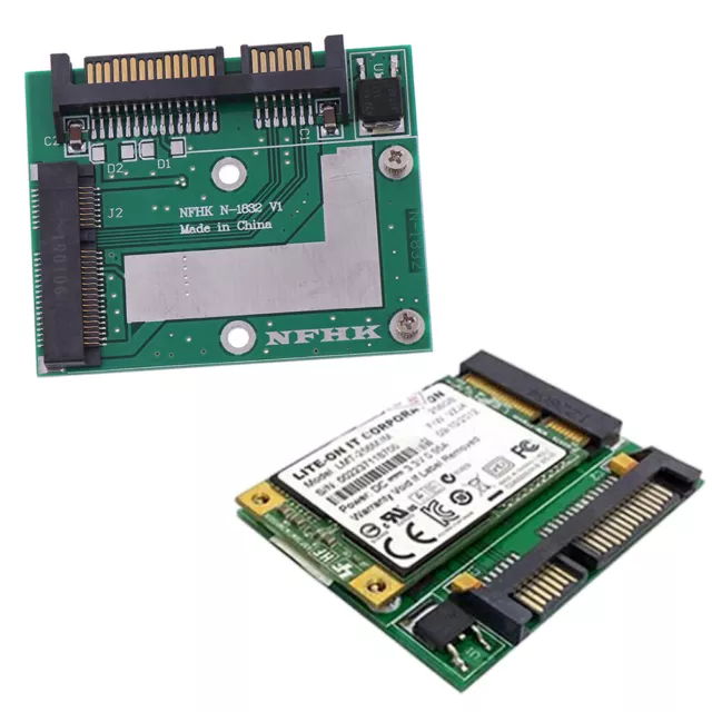 mSATA SSD to 2.5''SATA 6.0gps adapter converter card module board mini pcie .lu8